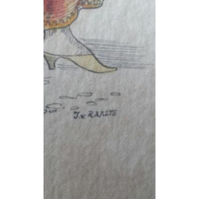 Originele tekening gesigneerd J. van Raalte