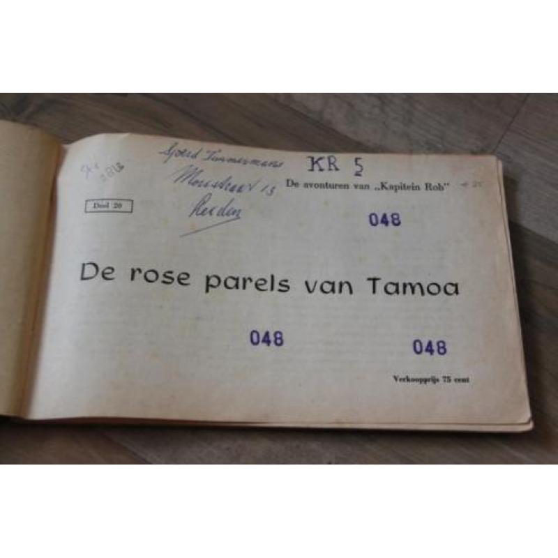 Leuk boekje DE ROSE PARELS VAN TAMOA van Kapitein Rob 1951)