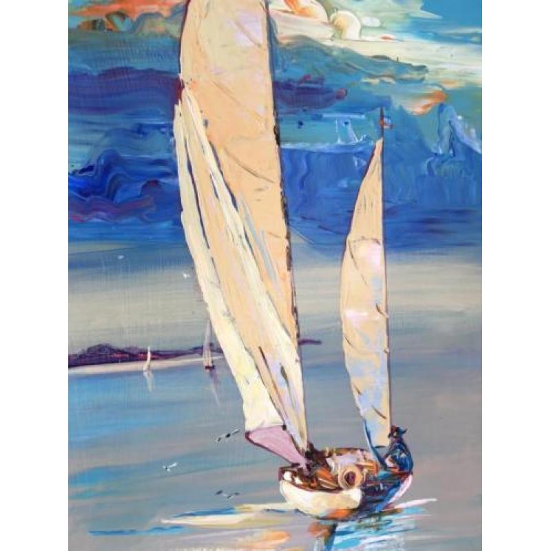 Alex Loreci- Abstract Sailing - Handgeschilderd -Uniek