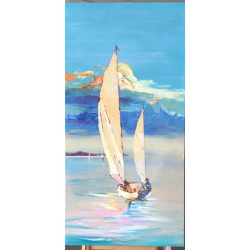 Alex Loreci- Abstract Sailing - Handgeschilderd -Uniek