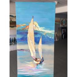 Alex Loreci- Abstract Sailing - Handgeschilderd -Uniek