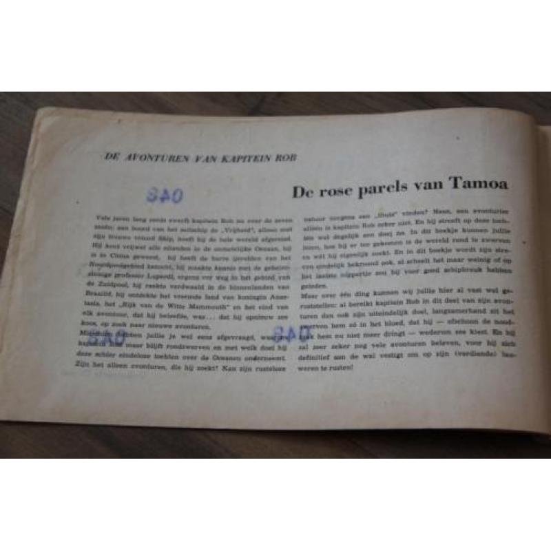 Leuk boekje DE ROSE PARELS VAN TAMOA van Kapitein Rob 1951)