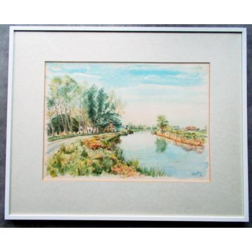 Aquarel gemaakt door Wim Kern van Friesland