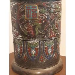 Antiek chinees cloisonne paraplubak