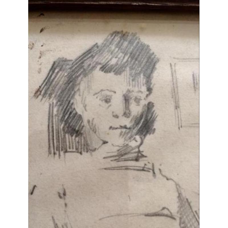 Drie tekeningen portret Theo Beerendonk Amsterdamse school