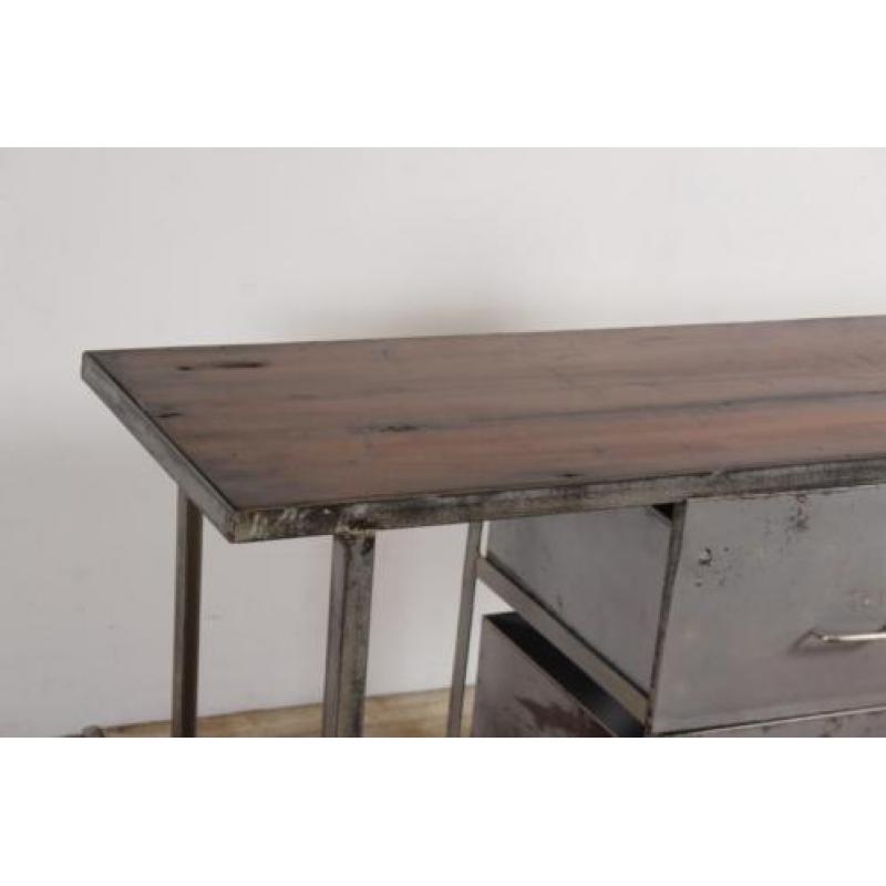 Industrieel vintage werkbank/dressoir/toonbank nr.7275
