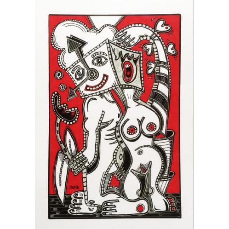 Originele Joop96 pentekeningen 30 x 21cm