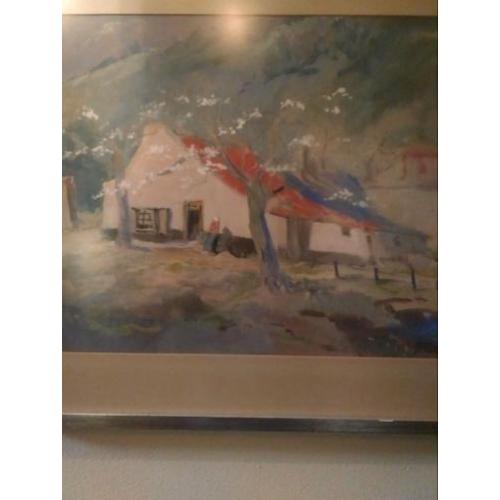 Aquarel boerderijtje Sint Pieter Maastricht