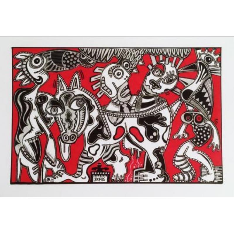 Originele Joop96 pentekeningen 30 x 21cm