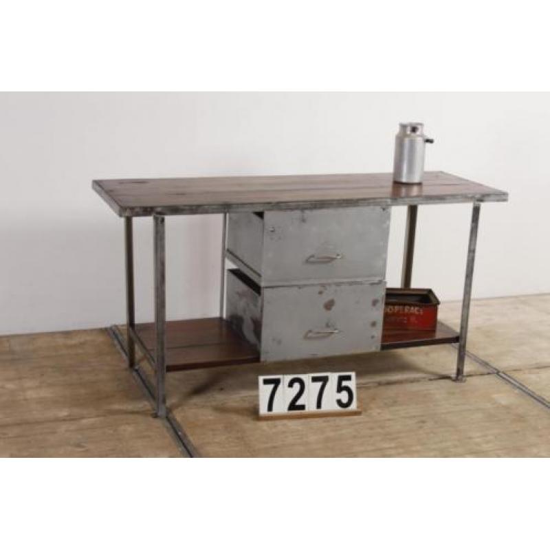 Industrieel vintage werkbank/dressoir/toonbank nr.7275