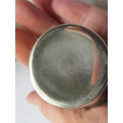 Antieke Zilver kleur Shotglaasjes~Leren Hoesje~Metalen Borre