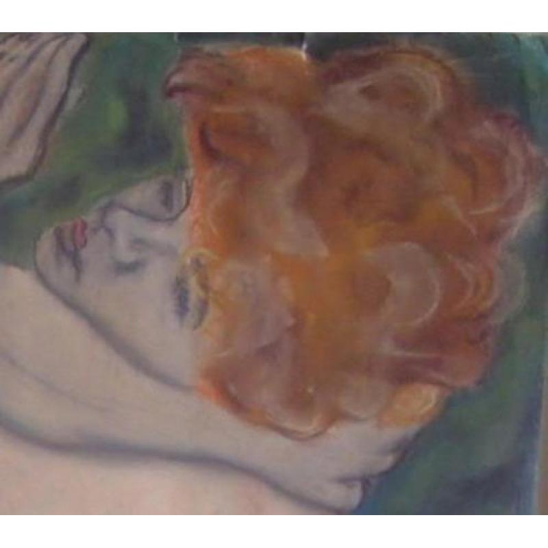 Bernard Bekman Moderne Naaktpoze Mooie "krijt tekening"