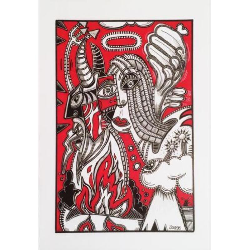 Originele Joop96 pentekeningen 30 x 21cm