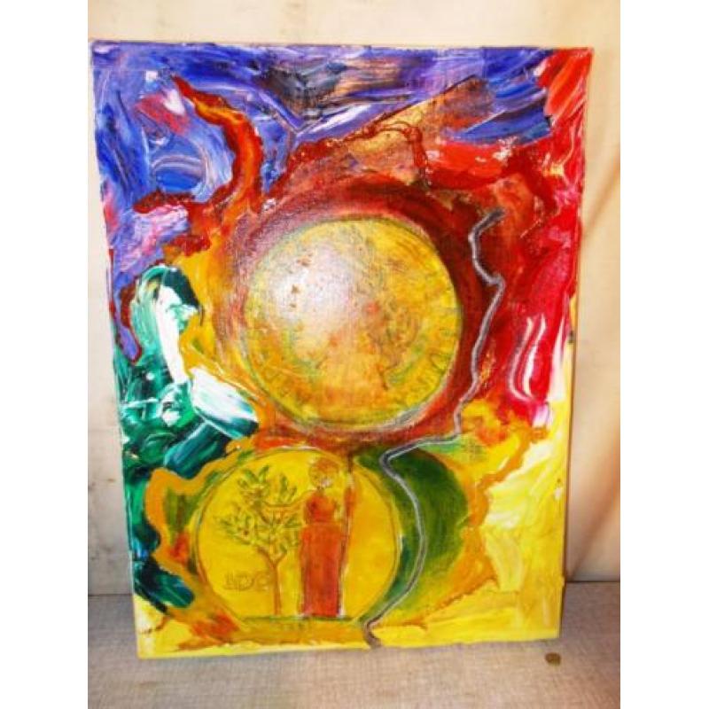 4 Zeer mooi geschilderd Abstracte Werken