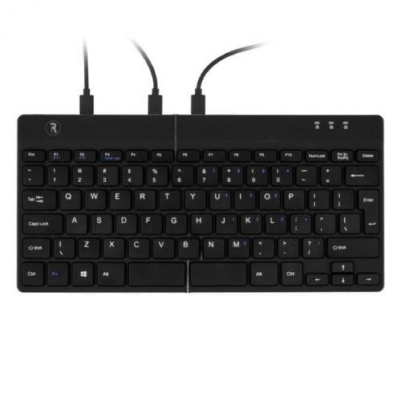 R-go split ergonomisch toetsenbord, qwerty (us), zwart, b...