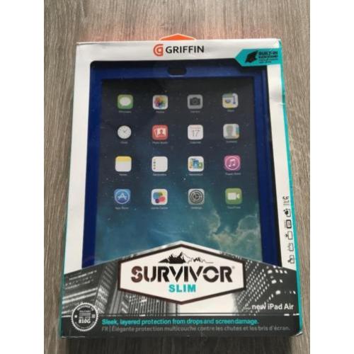 Griffin Survivor iPad Air 2 Slim case zwart-donker blauw