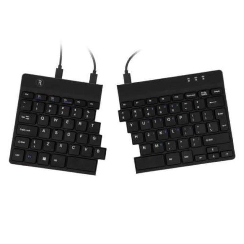 R-go split ergonomisch toetsenbord, qwerty (us), zwart, b...