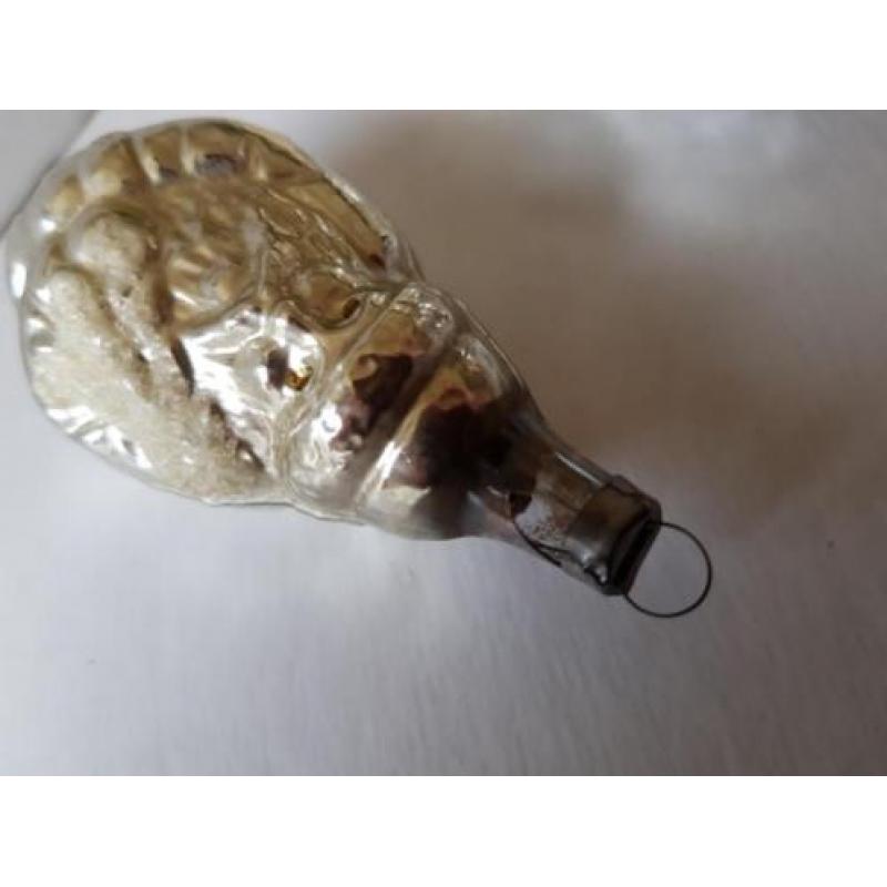 2 oude antieke kerstbal kerstman/kerst/decoratie/kerstboom