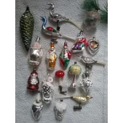 Oude kerstballen figuren kerstversiering kerst bal antiek