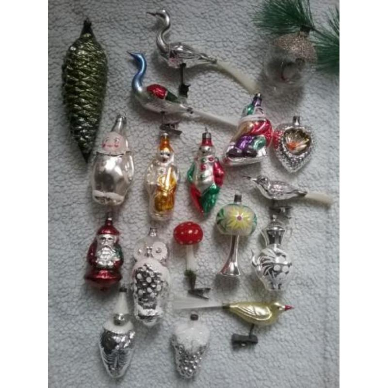 Oude kerstballen figuren kerstversiering kerst bal antiek