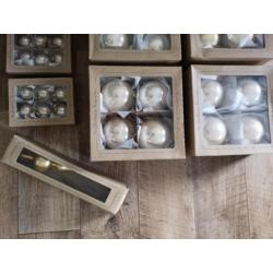 Kerstballen champagne glasgeblazen glas kerstversiering