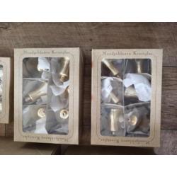 Kerstballen champagne glasgeblazen glas kerstversiering
