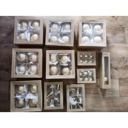 Kerstballen champagne glasgeblazen glas kerstversiering