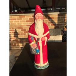 Grote antieke oude kerstman winkel etalage