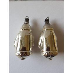 2 oude antieke kerstbal kerstman/kerst/decoratie/kerstboom