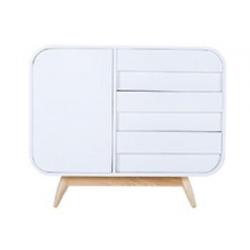 Esme compact dressoir, essen en wit