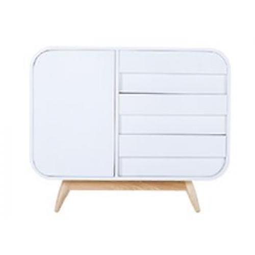 Esme compact dressoir, essen en wit