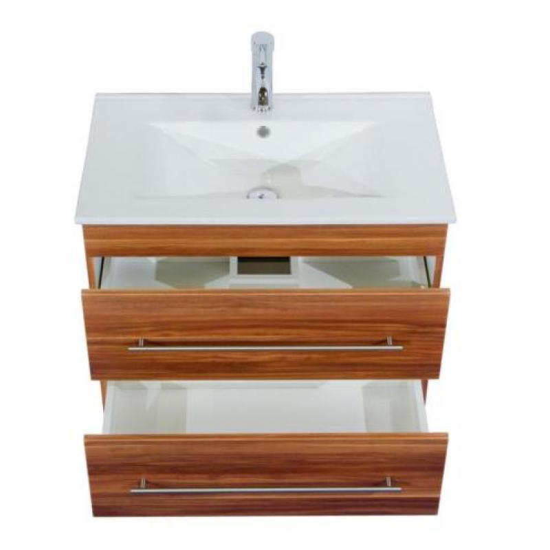 Compact Badmeubel Badkamermeubel Liberty 75cm Walnoot