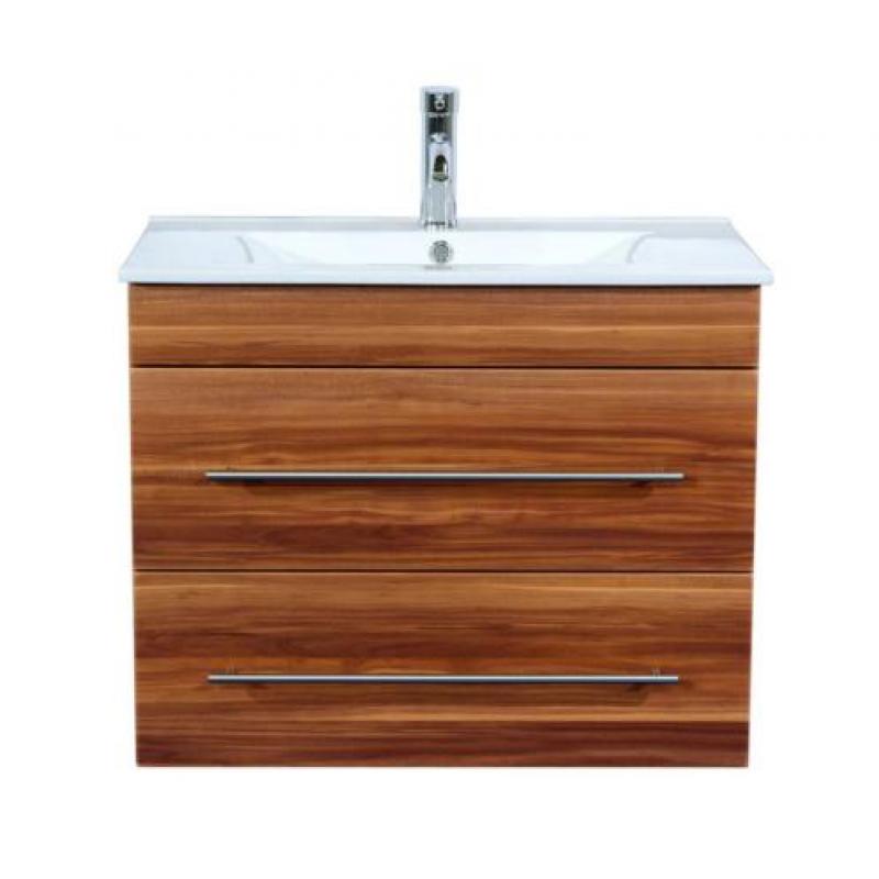 Compact Badmeubel Badkamermeubel Liberty 75cm Walnoot