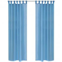 vidaXL Gordijn Turquoise 140x225 cm (2 stuks)