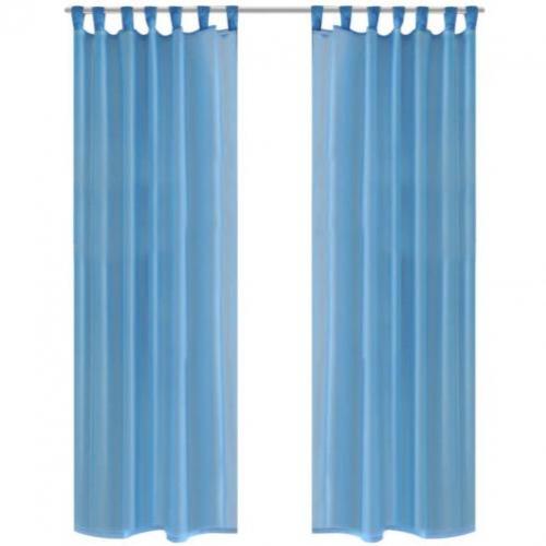 vidaXL Gordijn Turquoise 140x225 cm (2 stuks)