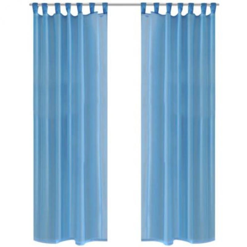 vidaXL Gordijn Turquoise 140x225 cm (2 stuks)
