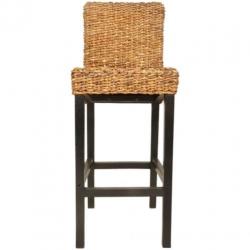 vidaXL Barkruk 2 stuks bruin abaca