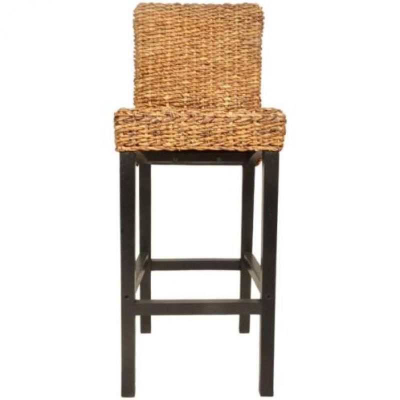 vidaXL Barkruk 2 stuks bruin abaca