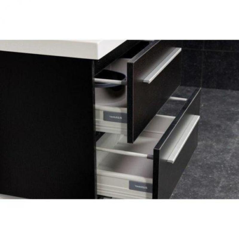 Saniclass XS line 60 ondiep badmeubel black wood