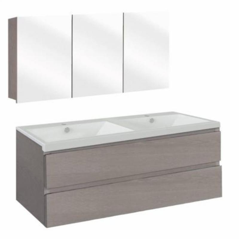 Badmeubelset Differnz The Collection 120x43x61 cm Grijs/W...