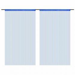 vidaXL Draadgordijnen 100x250 cm blauw 2 st