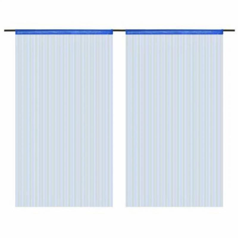 vidaXL Draadgordijnen 100x250 cm blauw 2 st