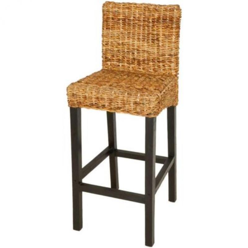 vidaXL Barkruk 2 stuks bruin abaca