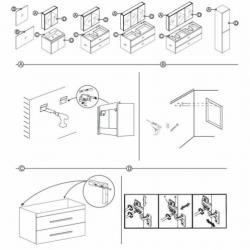 Badmeubelset Differnz The Collection 120x43x61 cm Grijs/W...