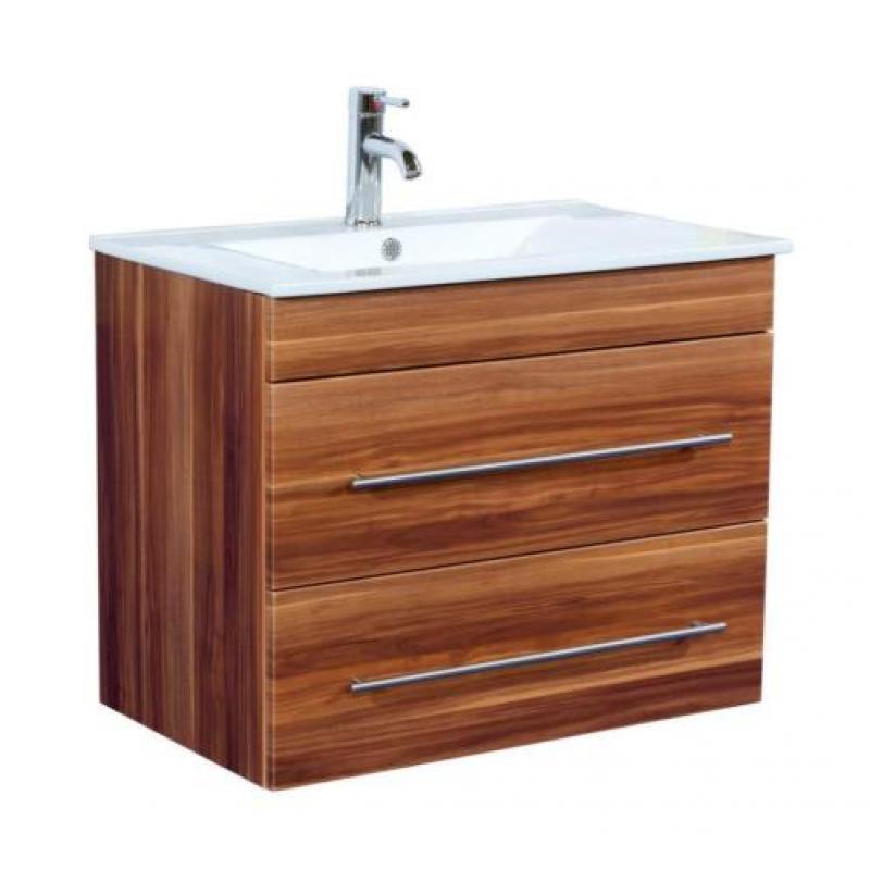 Compact Badmeubel Badkamermeubel Liberty 75cm Walnoot