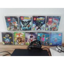 Goedwerkende Playstation 3 met 1 controller en 9 spellen.