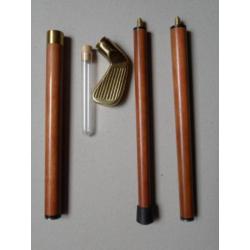 Hout wandel stok koper messing Golfclub golf loopstok flacon