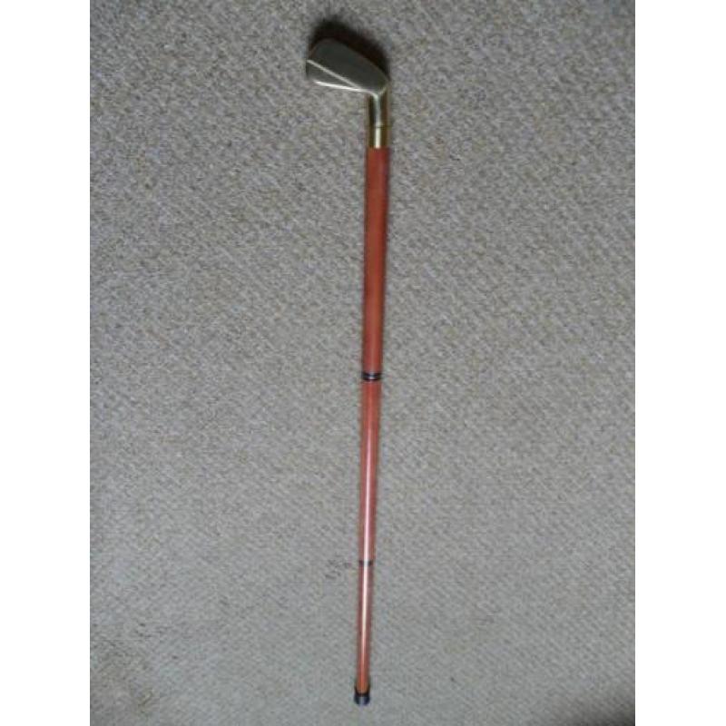 Hout wandel stok koper messing Golfclub golf loopstok flacon