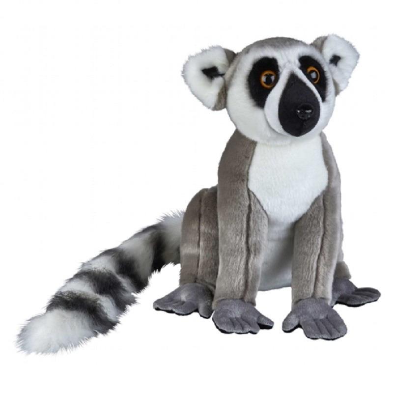 Grijs maki aapje knuffel 50 cm knuffeldieren