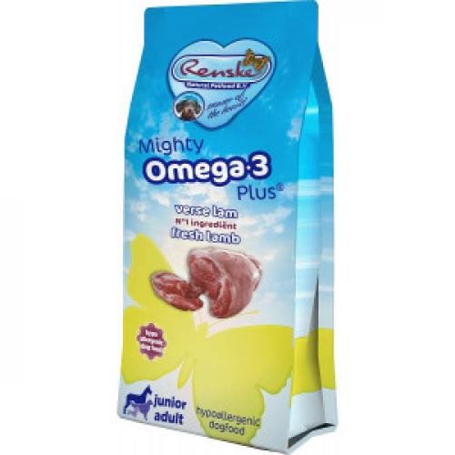 Renske Mighty Omega-3 Plus Junior Adult lam en rijst hypoallergeen hondenvoer 2 x 12 kg